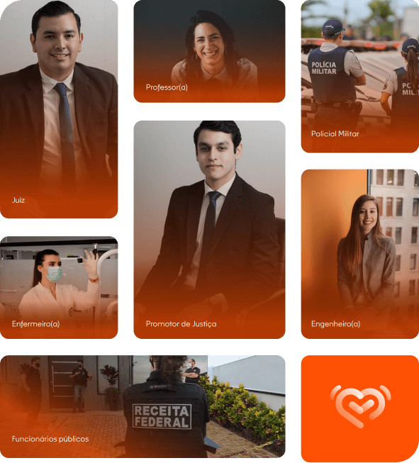 Profissionais atendidos pela Dxpert: juízes, professores, policiais militares, enfermeiros, promotores, engenheiros e servidores da Receita Federal
